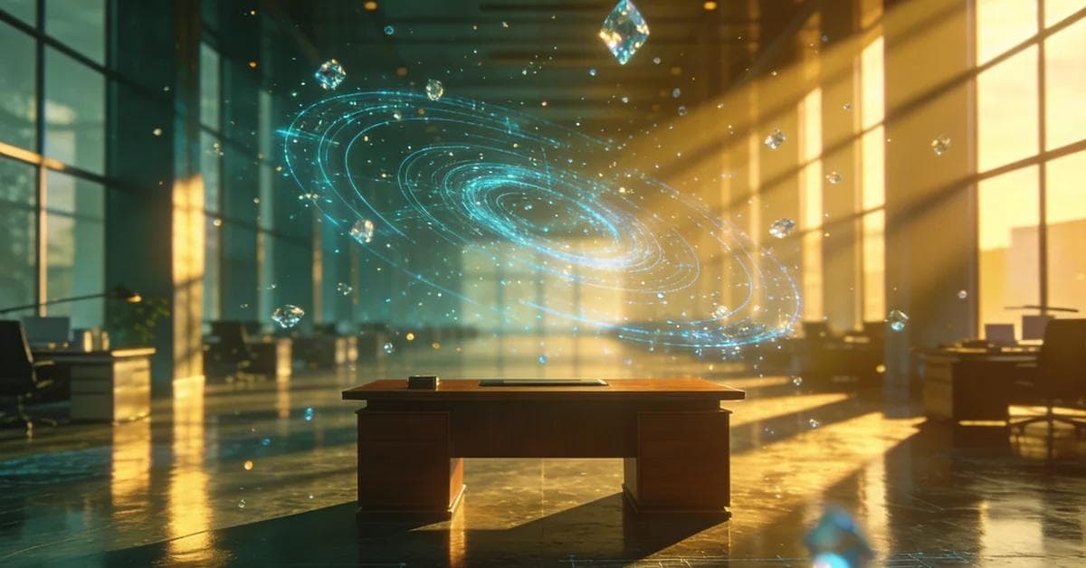 Interprétation des rêves de Bureau représenté dans une atmosphère mystique cinématique, symbolisant la responsabilité.
