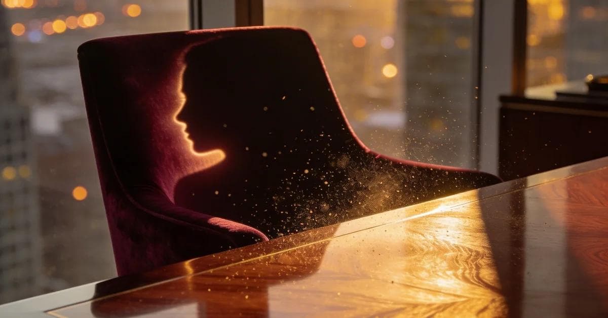 Dream interpretation of Interview depicted in a cinematic mystical atmosphere, symbolizing self-evaluation and growth opportunities.