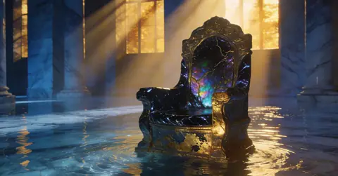 Dream interpretation of Throne depicted in a cinematic mystical atmosphere, symbolizing leadership and divine favor.