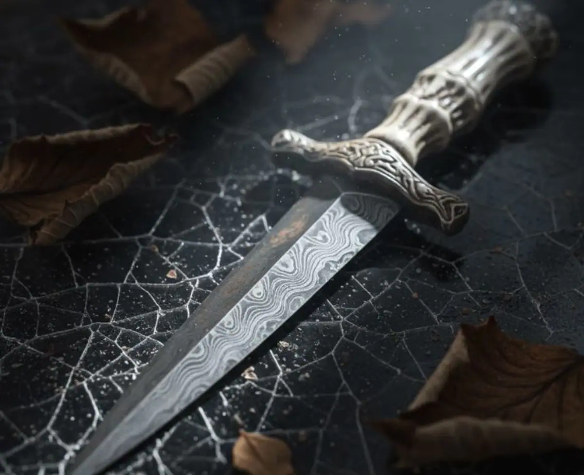 Dream interpretation of Weapon depicted in a cinematic mystical atmosphere, symbolizing power and protection.