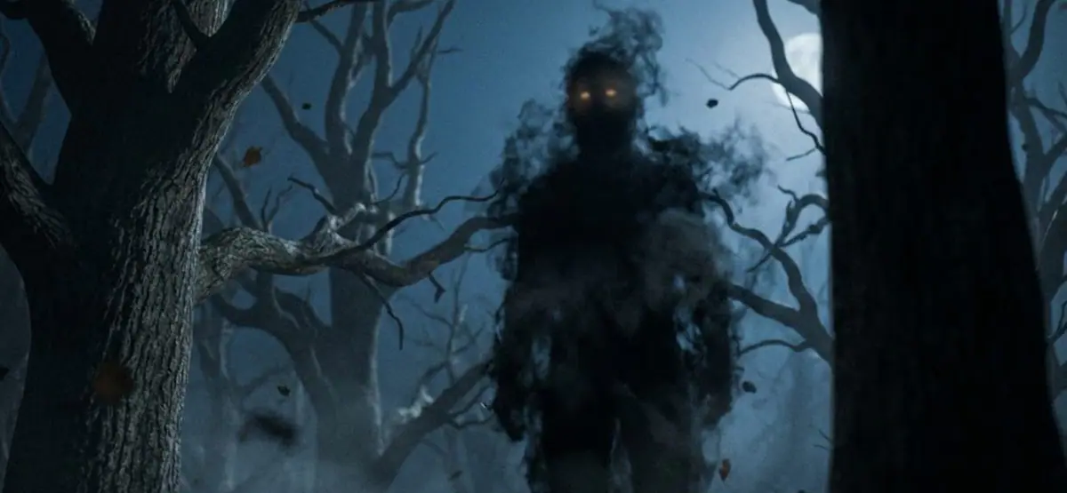 Dream interpretation of Monster depicted in a cinematic mystical atmosphere, symbolizing overwhelming inner turmoil and challenges.