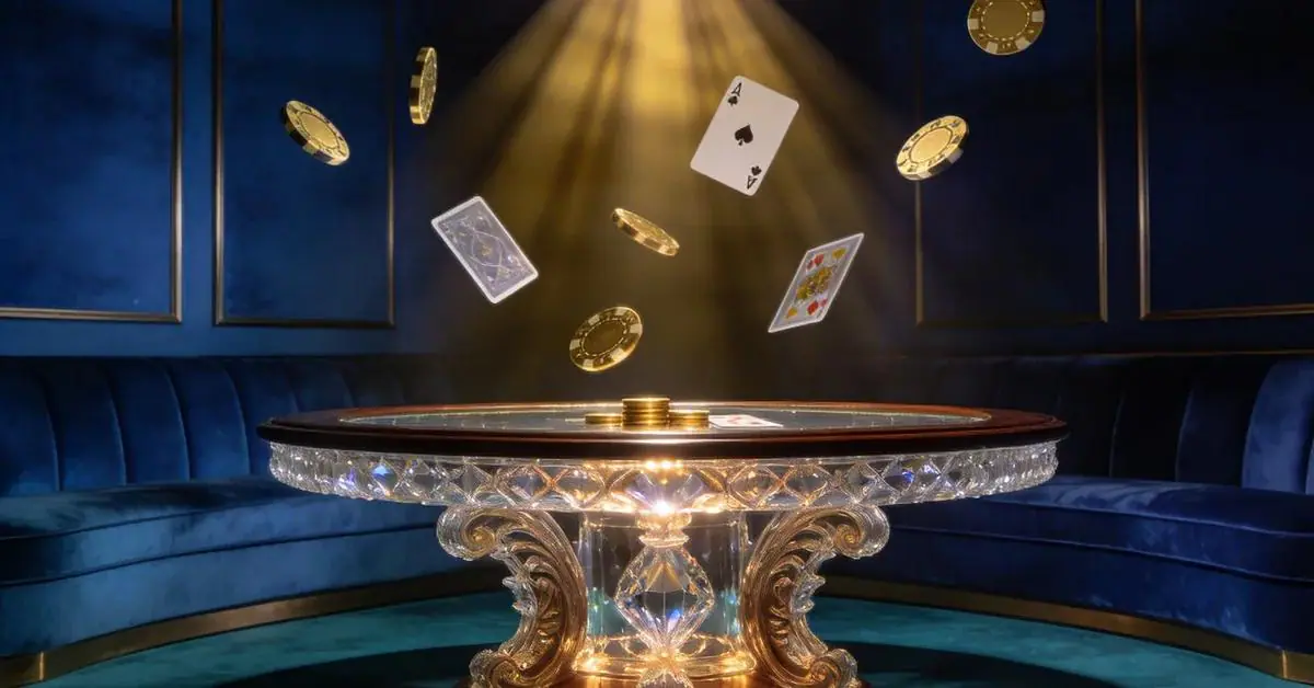 Dream interpretation of gambling depicted in a cinematic mystical atmosphere, symbolizing the tension between risk and reward.