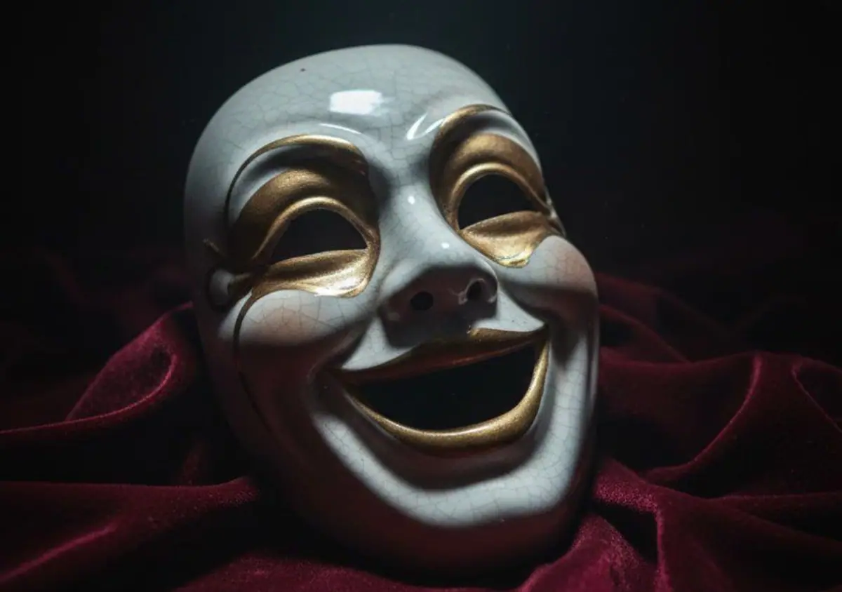 Dream interpretation of Laughing depicted in a cinematic mystical atmosphere, symbolizing joy and optimism.