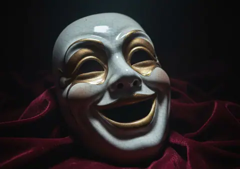 Dream interpretation of Laughing depicted in a cinematic mystical atmosphere, symbolizing joy and optimism.