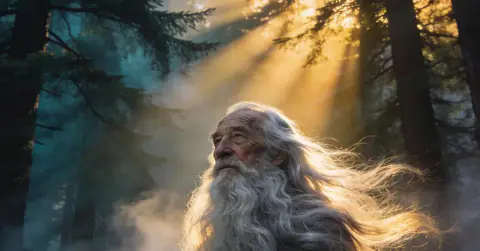 Dream interpretation of Beard depicted in a cinematic mystical atmosphere, symbolizing maturity and social status.