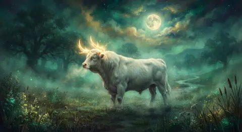 Dream interpretation of bull — symbolic illustration
