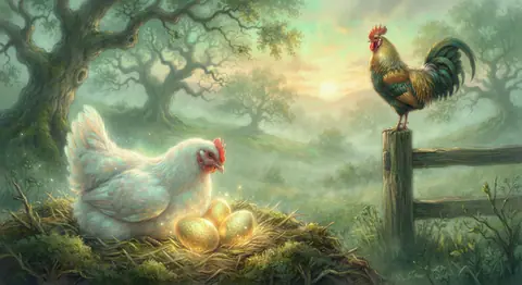 Dream interpretation of chicken — symbolic illustration