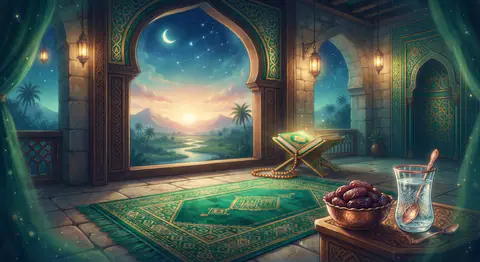 Dream interpretation of fasting — symbolic illustration