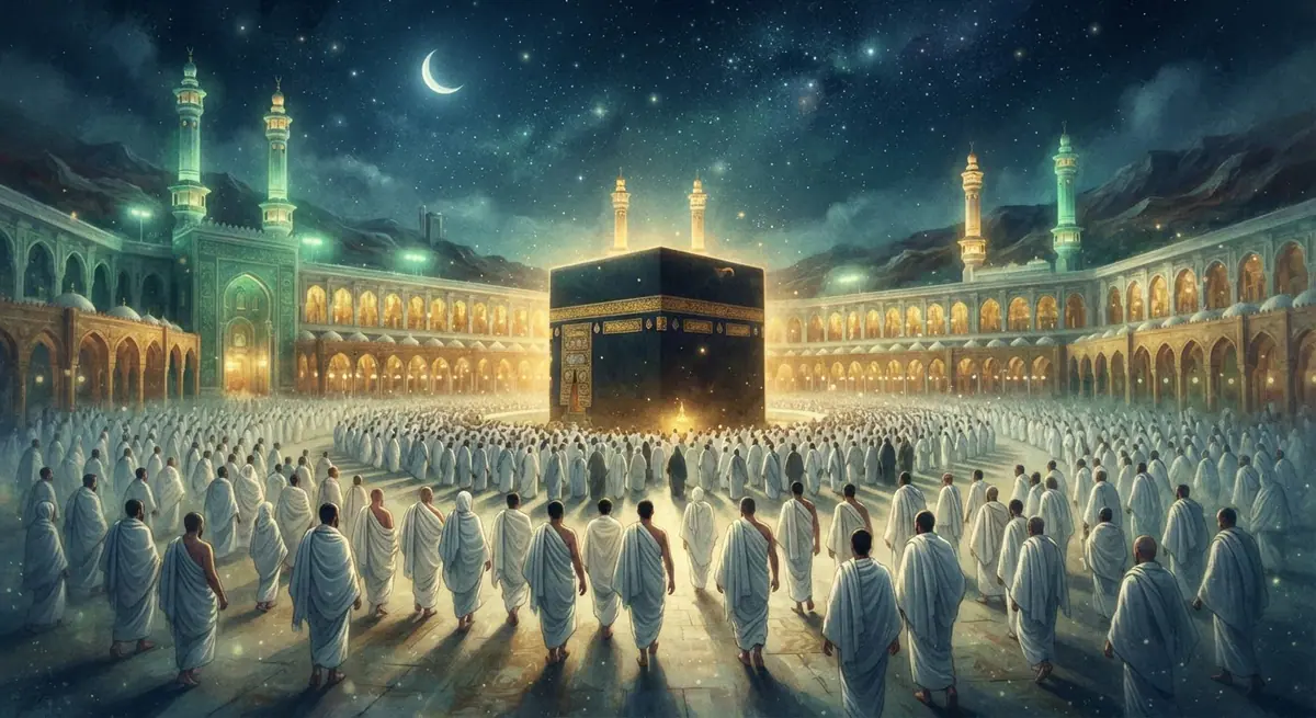 Dream interpretation of hajj — symbolic illustration