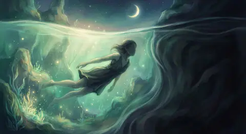 Dream interpretation of swimming — symbolic illustration