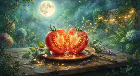 Dream interpretation of tomato — symbolic illustration