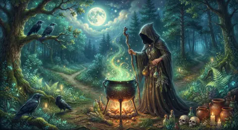 Dream interpretation of witch — symbolic illustration